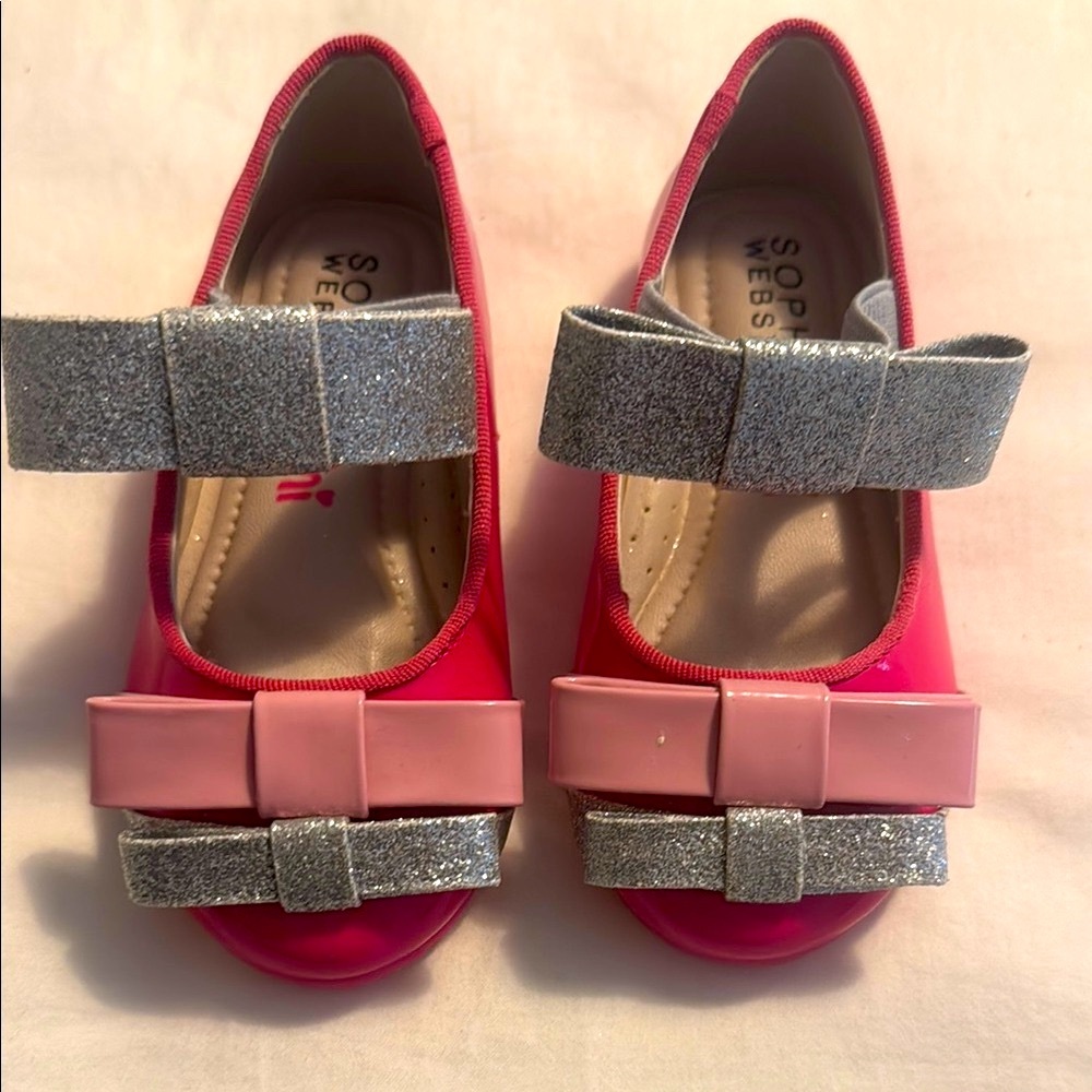 Sophia Webster Pink and Silver Kids Shoes